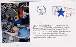 1993 USA Space Shuttle Columbiar STS-55 Onboard View Commemorative Cover - Amérique Du Nord