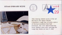 1991 USA  Space Shuttle Columbia STS-40 Cargo Bay Commemorative Cover - Noord-Amerika