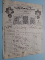 PHARMACIE CETRALE De FRANCE à LYON ( Charles Buchet Paris ...... ) 1902 ( Voir Photo Svp ) ! - 1900 – 1949