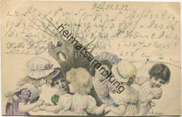 Kinder - Signiert R. R. V. Wichera Gel. 1902 - Wichera