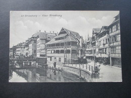 AK DR / Elsass 1908 Alt - Strassburg Vieux Strasbourg. Soldatenkarte Portofrei Weitergeleitet! - Elsass