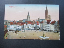 AK DR / Elsass 1917 Straßburg I. E. Kleberplatz. Feldpost 1. WK Brief Stempel Ersatz Bataillon Inft. Regt. Nr. 143 Straß - Elsass