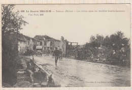 8AK1349 GUERRE 1914 15 16 SOUAIN LES RUINES APRES LES TERRIBLES BOMBARDEMENTS  2 SCANS - Souain-Perthes-lès-Hurlus