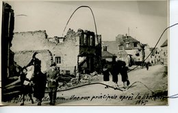 Carte Photo ?  D68.  Wittelsheim. Une Rue Principale Après La Libération 1945. Bombardement . Guerre - Wintzenheim