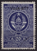 Revenue Tax - TRIESTE Zone B STT VUJNA VUJA - 1948 1954 Yugoslavia Italy - Overprint USED -  20 Din - Neufs