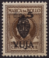 Revenue Tax - TRIESTE Zone B STT VUJNA VUJA - 1948 Yugoslavia Italy - Overprint USED -  5 Din - Ungebraucht