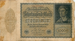 BILLET   10000 MARK  REICHSBANKNOTE 1922 - 10000 Mark