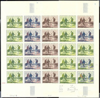 FRANCE 1962 Painting Wanderer Jean Désiré Gustave Courbet 0.50 COMPLETE PROOF SHEET:25 Stamps - Other & Unclassified