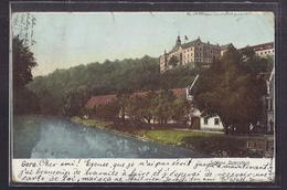 CPA ALLEMAGNE - GERA - Schloss Osterstein - TB PLAN Château Au Bord Du Cours D'eau - Oblitération 1903 - Gera