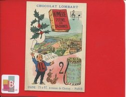 Chocolat Lombart Paris Confiserie Av Choisy Chromo RÉBUS PROVERBE Houx Gênes Homère Plaisirs Pommes - Lombart