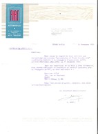 Lettre En Tête FIAT Automobiles France Pour 1959 - Automobile