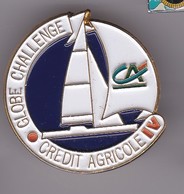 Pin's  GLOBE CHALLENGE CREDIT AGRICOLE - Voile