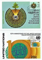 UN New York - Mi-Nr 389/390 Maxicards (S170) - Cartes-maximum