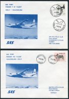 1984 Norway  2 X SAS First Flight Covers. Oslo / Haugesund - Covers & Documents