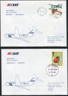 1986 Norway / Scotland  2 X SAS First Flight Covers. Bergen / Aberdeen - Storia Postale