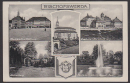 Bischofswerda 6-Ansichten 1951 Butterberg Kirche Wappen Friedrich-August-Park Deutsche Oberschule - Bischofswerda