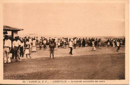 Gabon. Libreville. Le Marché Comestible Des Noirs - Gabon