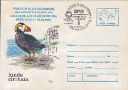 71859- TUFTED PUFFIN, BIRDS, COVER STATIONERY, 1998, ROMANIA - Albatros