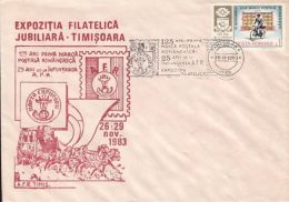 71905- POST CHASE, BULL'S HEAD, ROMANIAN STAMP'S ANNIVERSARY, SPECIAL COVER, 1983, ROMANIA - Lettres & Documents