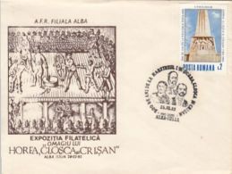 71914- HOREA, CLOSCA AND CRISAN 1784-1785 PEASANTS REVOLUTION, SPECIAL COVER, 1985, ROMANIA - Lettres & Documents