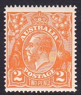 Australia SG 62a 1921 King George V,2d Brown Orange,Single Watermark, Mint Hinged - Neufs