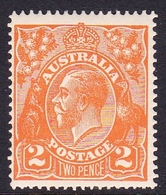 Australia SG 62a 1921 King George V,2d Brown Orange,Single Watermark, Mint Hinged - Mint Stamps