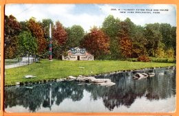 HC789, New York, Zoo, Zoological Park, Totem Pole And House, 2038, Non Circulée - Parks & Gardens