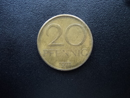 RÉPUBLIQUE  DÉMOCRATIQUE ALLEMANDE : 20 PFENNIG   1971 A   KM 11    TTB - 20 Pfennig