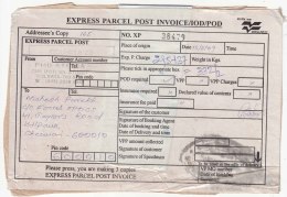 Express Parcel Post Invoice By India Post, Postal Stationery Used - Zonder Classificatie