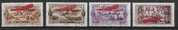 GRAND-LIBAN - 1926 - POSTE AERIENNE YVERT N°17/20 * CHARNIERE CORRECTE - COTE = 48 EUR. - Neufs