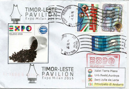 TIMOR-LESTE. UNIVERSAL EXPO MILANO 2015.,letter From Timor Pavilion (Coffee Cluster), With Official EXPO Stamp - Timor Orientale