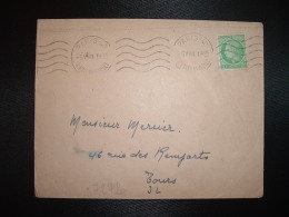LETTRE TP CERES DE MAZELIN 2F OBL.MEC.5 V 48 PARIS 40 - 1945-47 Cérès De Mazelin