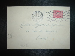 LETTRE TP CERES DE MAZELIN 1F OBL.MEC.19 VI 1946 TOURS RP INDRE ET LOIRE (37) - 1945-47 Cérès De Mazelin