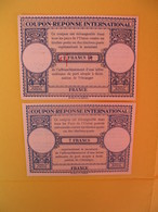 2 Coupon-Réponse International De 7 Francs Et 2,50 Francs Avec Surcharge Manuscrite De 7 Francs - Buoni Risposte