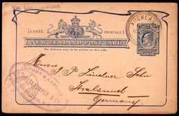 New Zealand To Germany Postal Stationery 1903 - Entiers Postaux