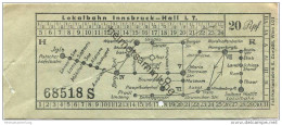 Lokalbahn Innsbruck-Hall I. T. - Fahrschein 20Rpf. - Europe