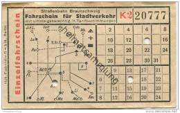 Strassenbahn Braunschweig - Fahrschein Für Stadtverkehr - Einzelfahrschein - Europa