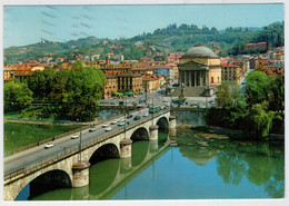 TORINO    GRAN  MADRE  E  PONTE  VITTORIO  EMANUELE I°           (VIAGGIATA) - Bruggen