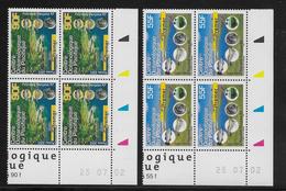 Polynésie N°674/675 - Blocs De 4 Coins Datés - Neuf ** Sans Charnière - Superbe - Unused Stamps