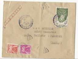 Lettre De Conakry (AOF) à Périgueux - 1950 - Taxée à 15 Frs - 1859-1959 Covers & Documents