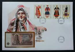 Bulgaria Traditional Costumes 2010 Attire Costume Cloth FDC (banknote Cover) - Briefe U. Dokumente