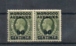 Bureaux Anglais Au Maroc. Zone Française. Paire De 90 Centimes - Postämter In Marokko/Tanger (...-1958)
