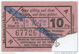 BVG - Fahrschein 10Pfg. 1938 - Europe