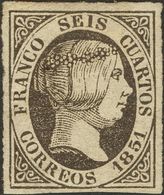 1º Y 2º Centenario. * 6 1851. 6 Cuartos Negro. MAGNIFICO. 2018 375. - Other & Unclassified