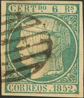 1º Y 2º Centenario. º 16 1852. 6 Reales Azul. Márgenes Enormes. PIEZA DE LUJO. 2018 725. - Otros & Sin Clasificación