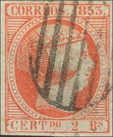 1º Y 2º Centenario. º 19 1853. 2 Reales Bermellón. Color Y Márgenes Excepcionales (matasello Muy Nítido Y Limpio). PIEZA - Altri & Non Classificati