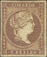 1º Y 2º Centenario. (*) 46 1855. 2 Reales Violeta. MAGNIFICO. Cert. COMEX. 2018 660. - Autres & Non Classés