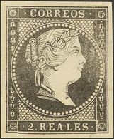 1º Y 2º Centenario. (*) 47/50P 1859. 2 Cuartos Negro, 4 Cuartos Negro, 1 Real Negro Y 2 Reales Negro. PRUEBAS DE PUNZON. - Autres & Non Classés