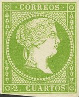 1º Y 2º Centenario. (*) 47 1855. 2 Cuartos Verde. Color Intenso. MAGNIFICO. Cert. CEM. 2018 745. - Otros & Sin Clasificación