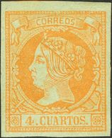 1º Y 2º Centenario. * 52 1860. 4 Cuartos Amarillo. PIEZA DE LUJO. 2018 58. - Sonstige & Ohne Zuordnung